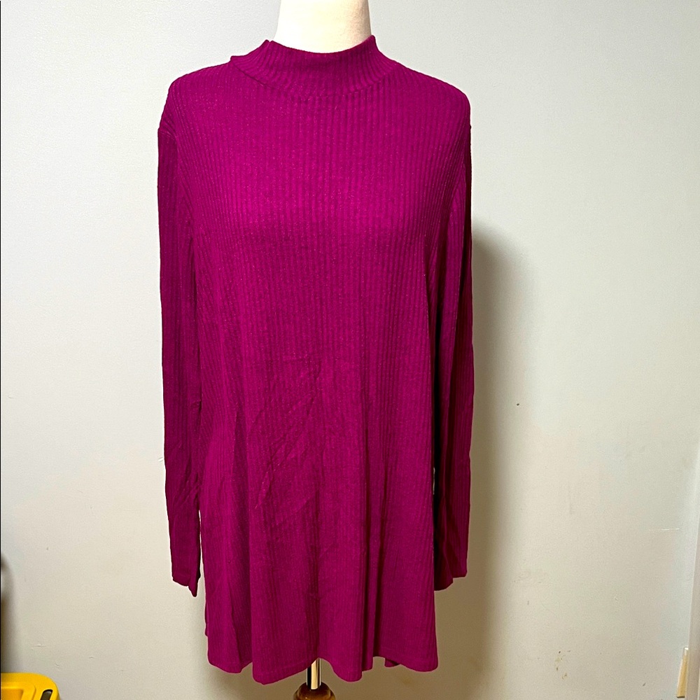 Lane Bryant Fuchsia Knit Top